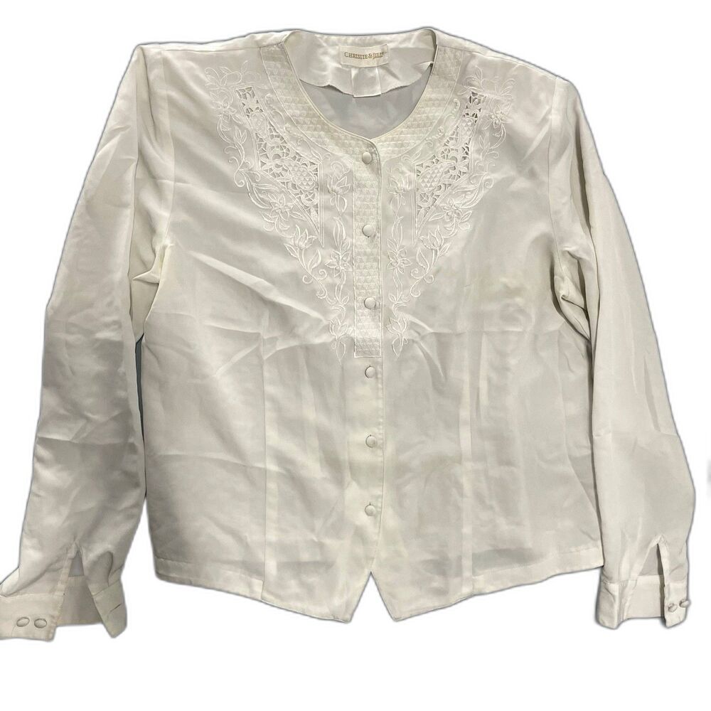 Vintage Cottage Core Top, Vintage Top, Vintage Blouse, Button Down Top